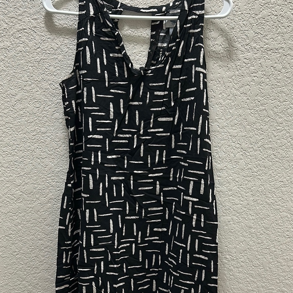 Old Navy Black and White Halter Sheath Mini Dress